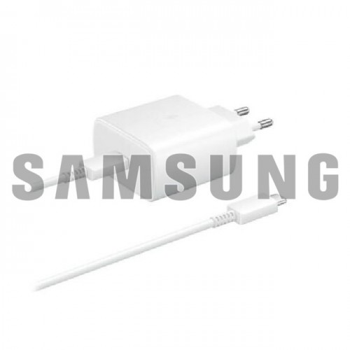 Lādētājs Samsung EP-TA845 Balts 45W (No Package) + Type-C kabelis / 100% Genuine /