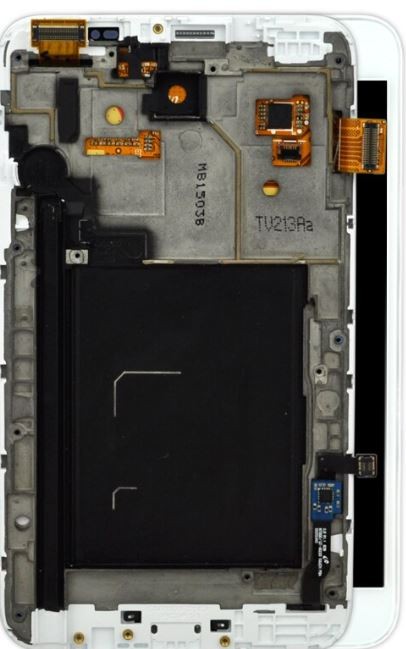 LCD screen Samsung N7000 ar touch screen un frame balts original (used Grade B)