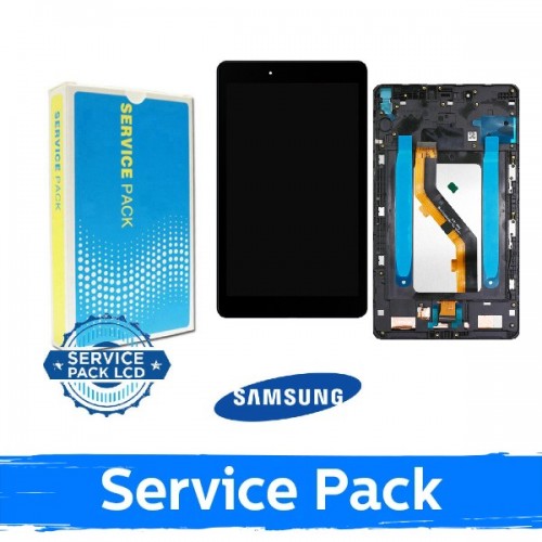LCD Displejs Saderīgs ar Samsung T290 Tab A 8.0'' Melns Ar Frame (Service Pack)