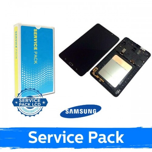 LCD Displejs Saderīgs ar Samsung T280 / T285 Tab A 7.0'' Melns Ar Frame (Service Pack)