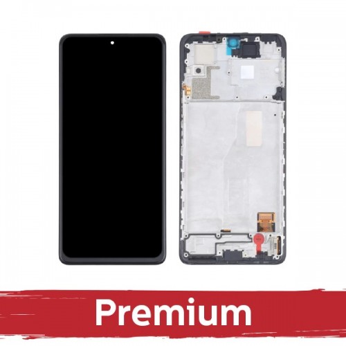LCD Displejs Saderīgs ar Xiaomi Redmi Note 10 Pro Melns ar Frame / OEM
