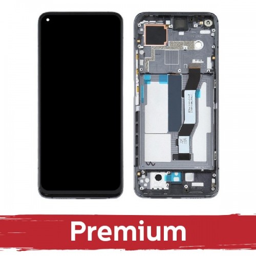 LCD Displejs Saderīgs ar Xiaomi Mi 10T / 10T Pro ar Frame / Lunar Sudrabs / OEM