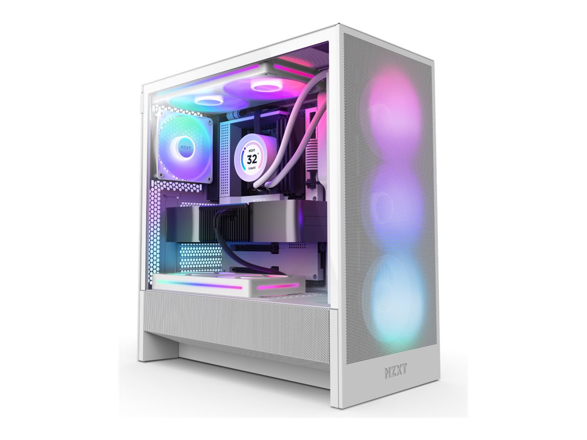 NZXT datora korpuss H5 Flow RGB 2024 balts