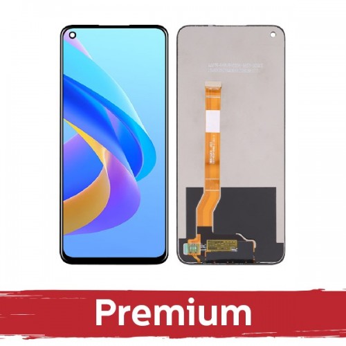 LCD Displejs Saderīgs ar OPPO A76 / A36 (4G) Melns OEM
