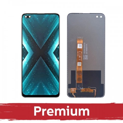LCD Displejs Saderīgs ar Realme X3 (4G) / X50 5G Melns OEM