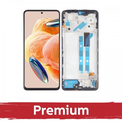 LCD Displejs Saderīgs ar Xiaomi Redmi Note 12 Pro (4G) Melns ar Frame OEM