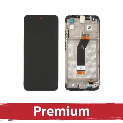 LCD Displejs Saderīgs ar Xiaomi Redmi 10 (2022) Melns ar Frame OEM