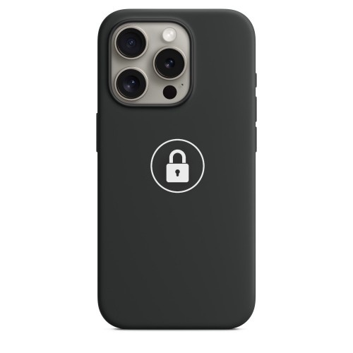 Telefona maciņš "Silicone Case v2" iPhone 15 Pro / melns / iepakojumā