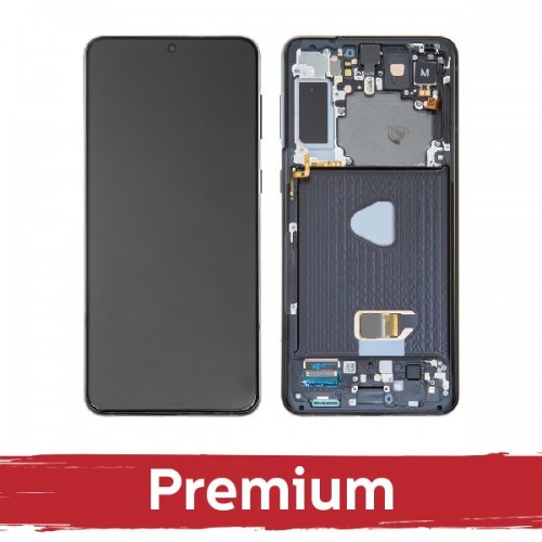 LCD displejs saderīgs ar Samsung G996 S21 Plus ar rāmi / Phantom melns / OEM