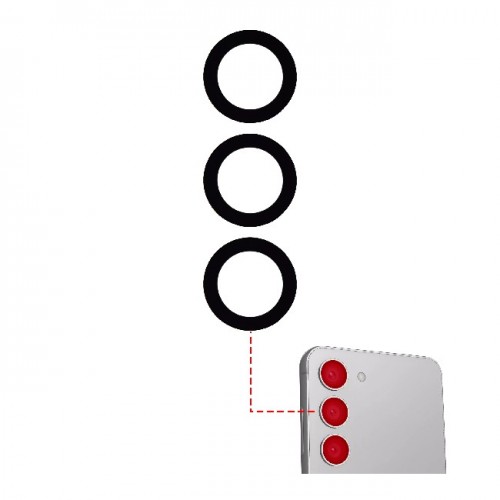 Aizmugurējās kameras lēca saderīga ar Samsung S911 S23 (S916 S23 Plus) aizmugurējās kameras lēca (3 gab.)