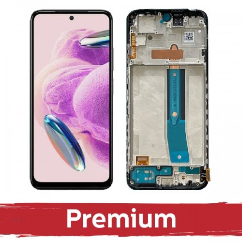 LCD displejs saderīgs ar Xiaomi Redmi Note 12S melns ar rāmi / OEM