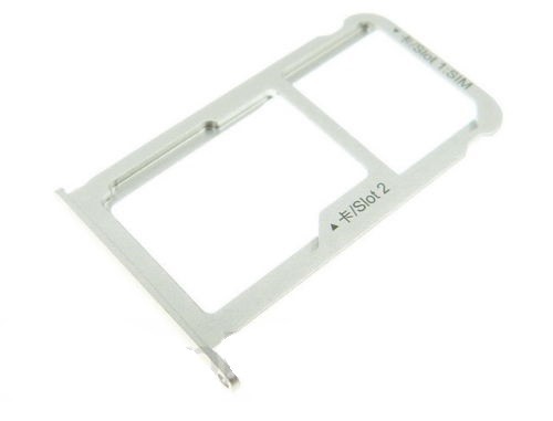 SIM card holder Huawei Nova sudrabs original (service pack)