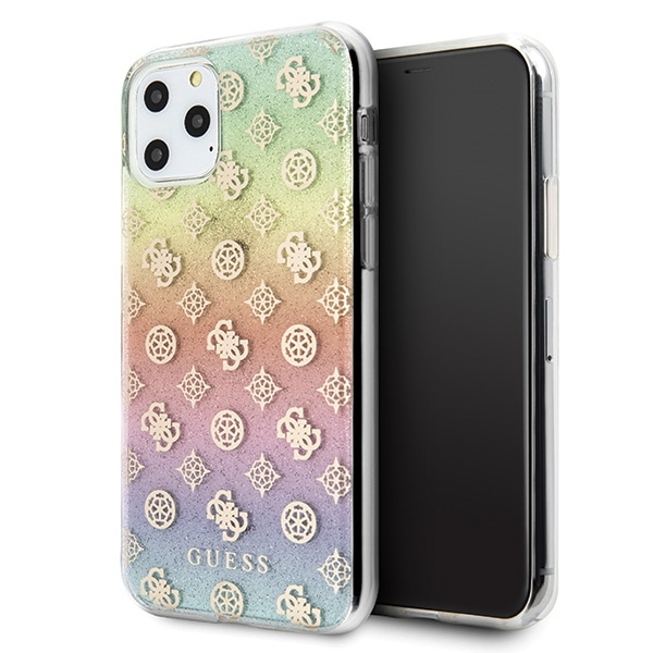 Guess GUHCN58PEOML iPhone 11 Pro multicolor cietais maciņš Iridescent 4G Peony