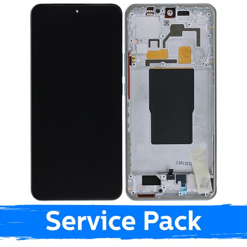 LCD ekrāns saderīgs ar Xiaomi 12T/12T Pro ar rāmi sudrabs (Service Pack)
