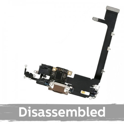 Uzlādes ports saderīgs ar iPhone 11 Pro Max ar Flex / Su IC / matēts zeltains / (100% oriģināls / Lietots)