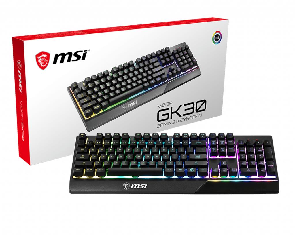 MSI Vigor GK30 spēļu tastatūra, melna, US izkārtojums