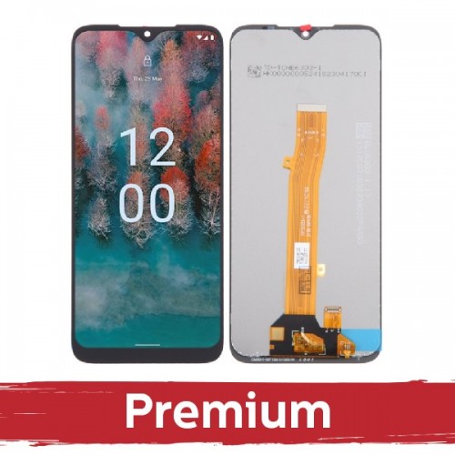 LCD displejs saderīgs ar Nokia C12 melns OEM