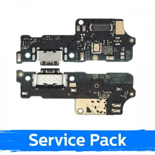 Uzlādes ports saderīgs ar Xiaomi Redmi 10C ar elastīgo kabeli / Plata (Service Pack)