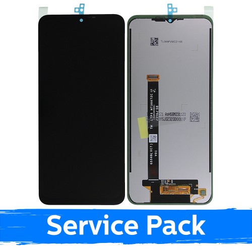LCD Displejs Saderīgs ar Samsung G556 Xcover 7 Melns (Service Pack)