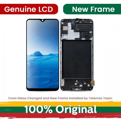 LCD displejs saderīgs ar Samsung G780 S20 FE (G781 S20 FE 5G) ar rāmi / Cloud Mint / (Atjaunots: Telemax)