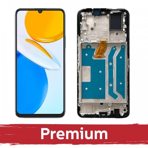 LCD displejs saderīgs ar Huawei Honor X7 (4G) melns ar rāmi OEM