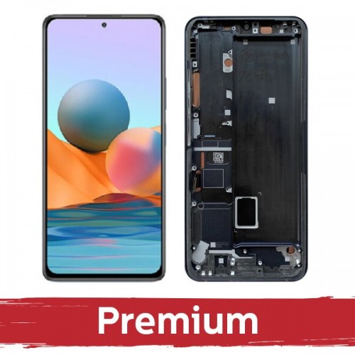 LCD displejs saderīgs ar Xiaomi Mi Note 10 (Note 10 Pro / Note 10 Lite (2020)) ar rāmi / Glacier White / OEM