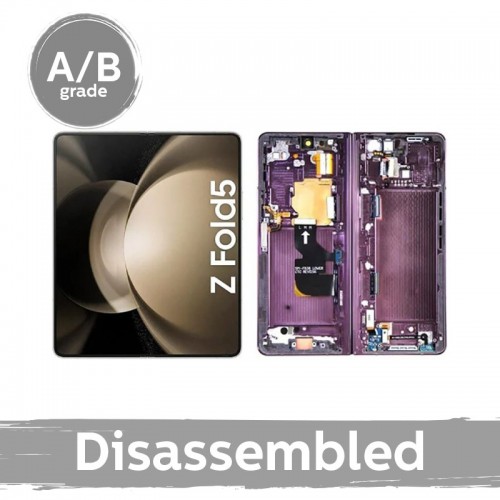 LCD displejs saderīgs ar Samsung F946 Z Fold5 ar rāmi / Cream / (9.5/10 lietots)