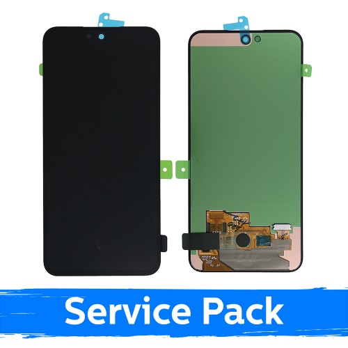 LCD displejs saderīgs ar Samsung A556 A55 5G melns (Service Pack) (NF versija)