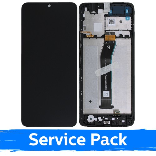 LCD displejs saderīgs ar Xiaomi Redmi A3 / Poco C61 4G (2024) melns ar rāmi (Service Pack)