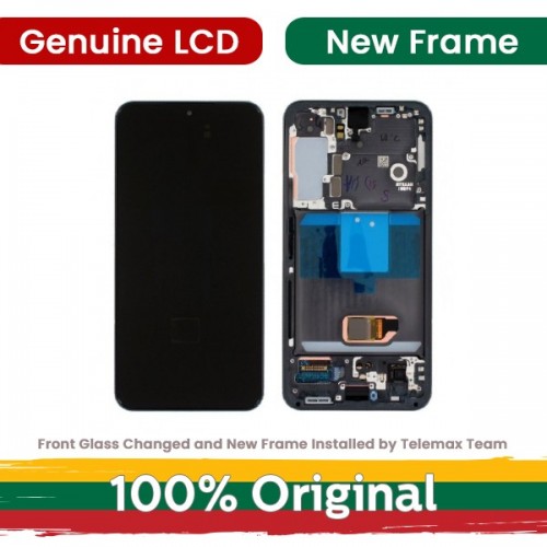 LCD ekrāns saderīgs ar Samsung S901 S22 ar rāmi rozā zelts (Atjaunots: Telemax)