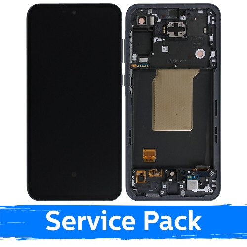 LCD displejs saderīgs ar Samsung A556 A55 5G ar rāmi / Navy / (Service Pack)