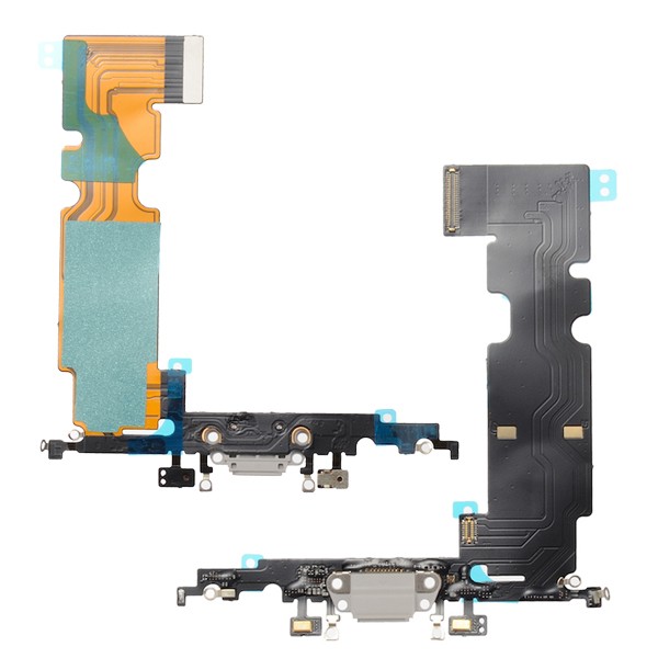 Flex priekš iPhone 8 Plus priekš charging connector ar microphone Sudrabs used ORG