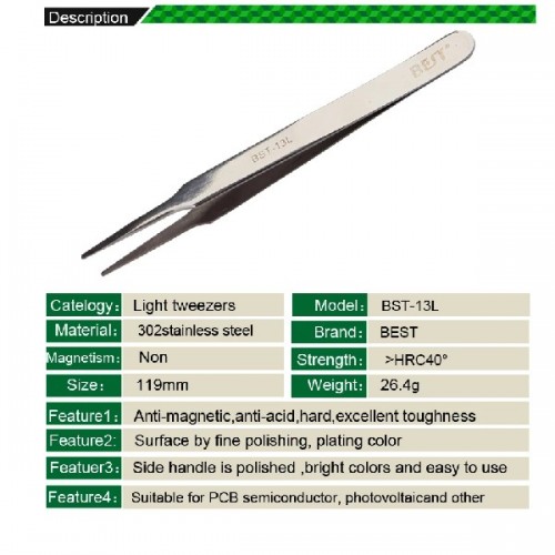 Pincete "Best" BST-13L