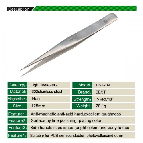 Pincete "Best" BST-16L