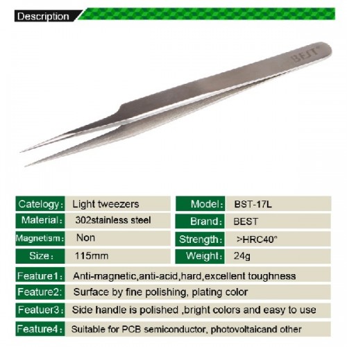 Pincete "Best" BST-17L