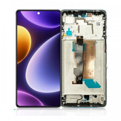 LCD displejs saderīgs ar Xiaomi Poco F5 5G ar rāmi / melns / HQ