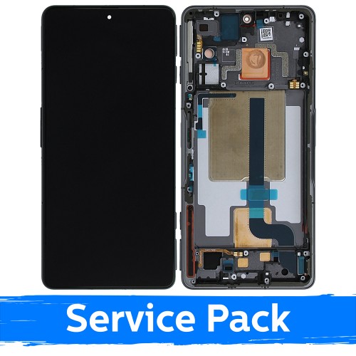 LCD displejs saderīgs ar Xiaomi 11T (11T Pro) ar rāmi / Cyber Yellow / (Service Pack)