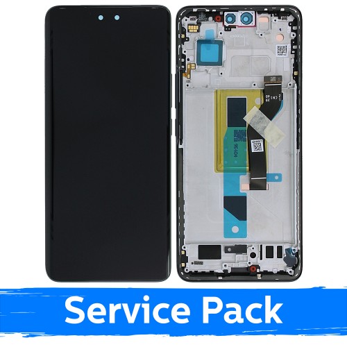 LCD displejs saderīgs ar Xiaomi 13 Lite ar rāmi / Melns / (Service Pack)