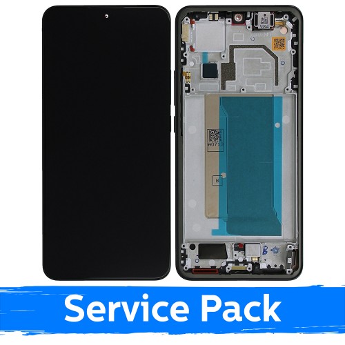 LCD displejs saderīgs ar Xiaomi 13T (13T Pro) ar rāmi / Melns / (Service Pack)