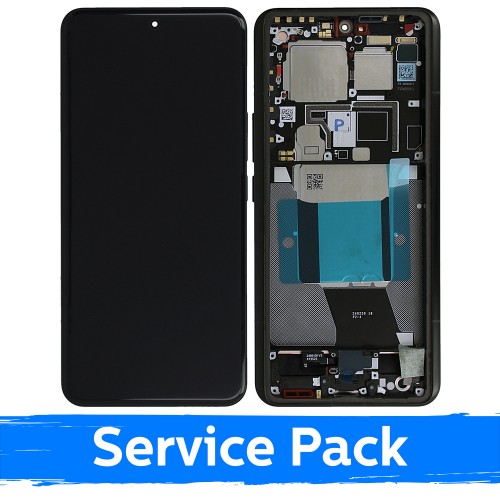 LCD displejs saderīgs ar Xiaomi 14 Ultra ar rāmi / Melns / (Service Pack)