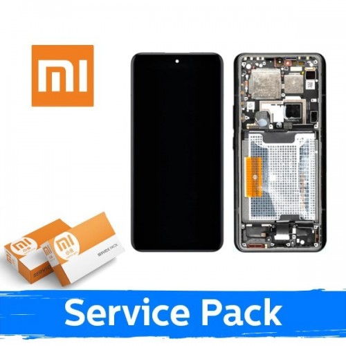 LCD displejs saderīgs ar Xiaomi 14 Ultra ar rāmi / Balts / (Service Pack)