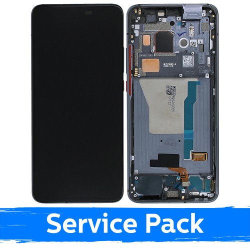 LCD displejs saderīgs ar Xiaomi Poco F2 Pro ar rāmi / Cyber Grey / (Service Pack)