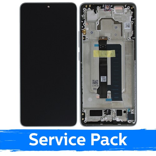 LCD displejs saderīgs ar Xiaomi Poco X6 Pro 5G ar rāmi / pelēks / (Service Pack)