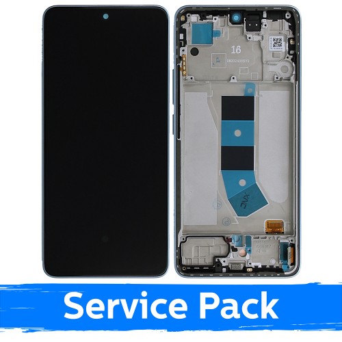 LCD displejs saderīgs ar Xiaomi Redmi Note 13 4G ar rāmi / Ice Blue / (Service Pack)