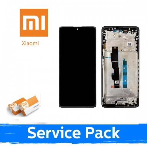 LCD displejs saderīgs ar Xiaomi Redmi Note 13 5G ar rāmi / Graphite Black / (Service Pack)