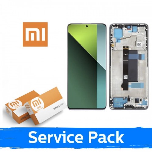 LCD displejs saderīgs ar Xiaomi Redmi Note 13 Pro 5G / Poco X6 5G ar rāmi / Aurora Purple (Coral Purple) / (Service Pack)