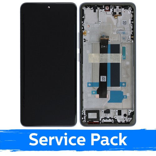 LCD displejs saderīgs ar Xiaomi Redmi Note 13 Pro+ 5G ar rāmi / Aurora Purple / (Service Pack)