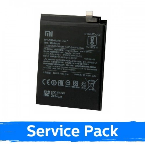 Akumulators saderīgs ar Xiaomi Redmi 6 Pro / Mi A2 Lite BN47 3900mAh (Service Pack)