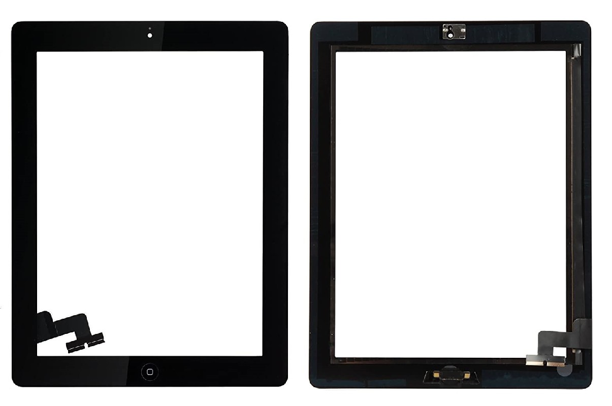 Touch screen iPad 2 melns ar Home button un holders HQ