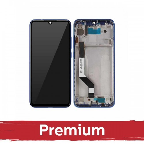 LCD displejs saderīgs ar Xiaomi Redmi Note 9S (Note 9 Pro) ar rāmi / zils / OEM